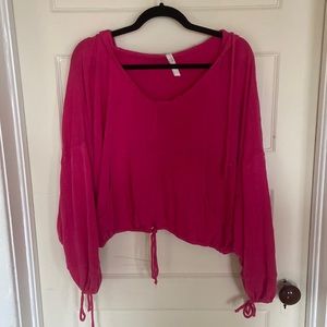 FP movement hot pic cropped tie sweatshirt